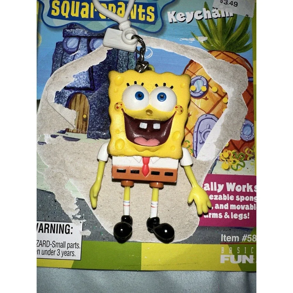 Vintage 2000 Nickelodeon SpongeBob SquarePants Keychain – Basic Fun